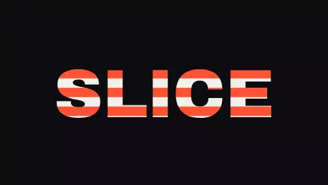 sliced / split text typography preview